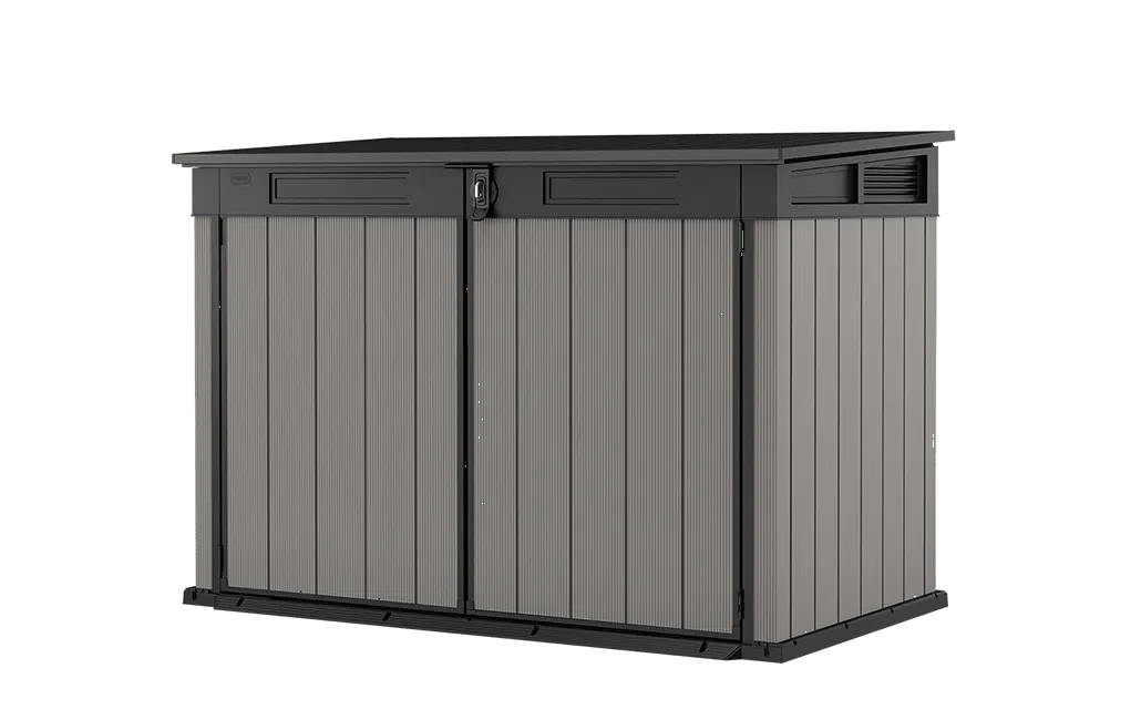 Keter Premier Outdoor Resin Storage Shed with Shelf Brackets