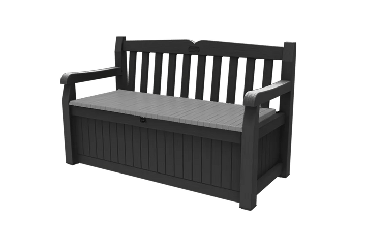 Keter Eden 265L Outdoor Storage Bench - Graphite/Light Grey
