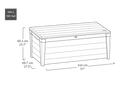 Keter Brightwood 454L Garden Storage Box - Wood Look